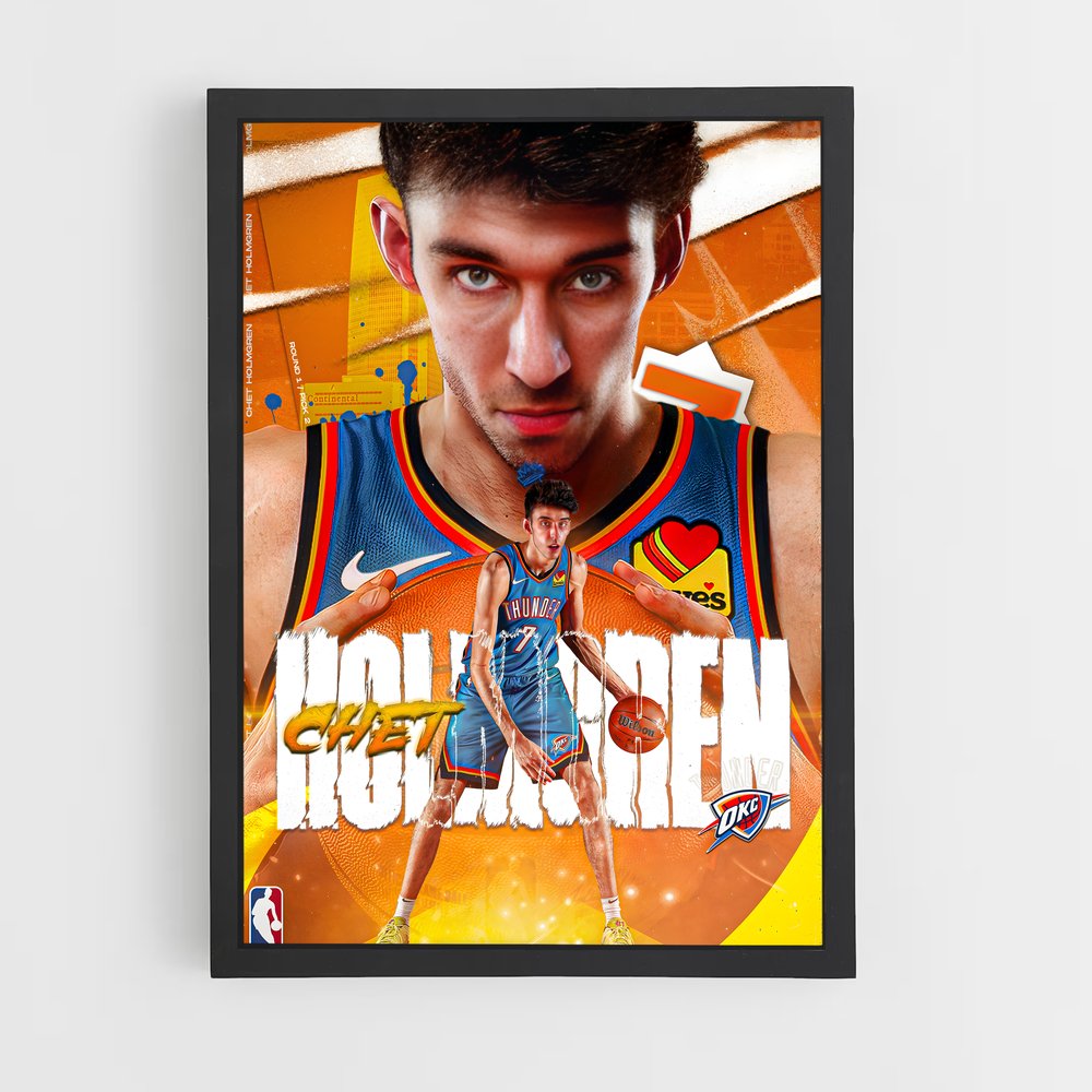 Poster Chet en Couleurs – affiche Basketball (vue 2)
